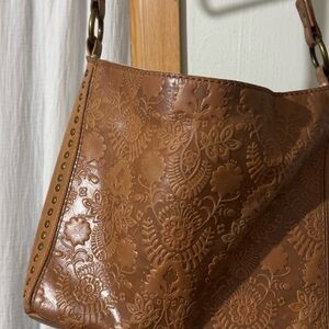 Boho genuine leather shoulder bag